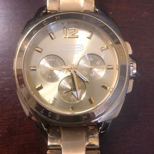 Coach gold watch